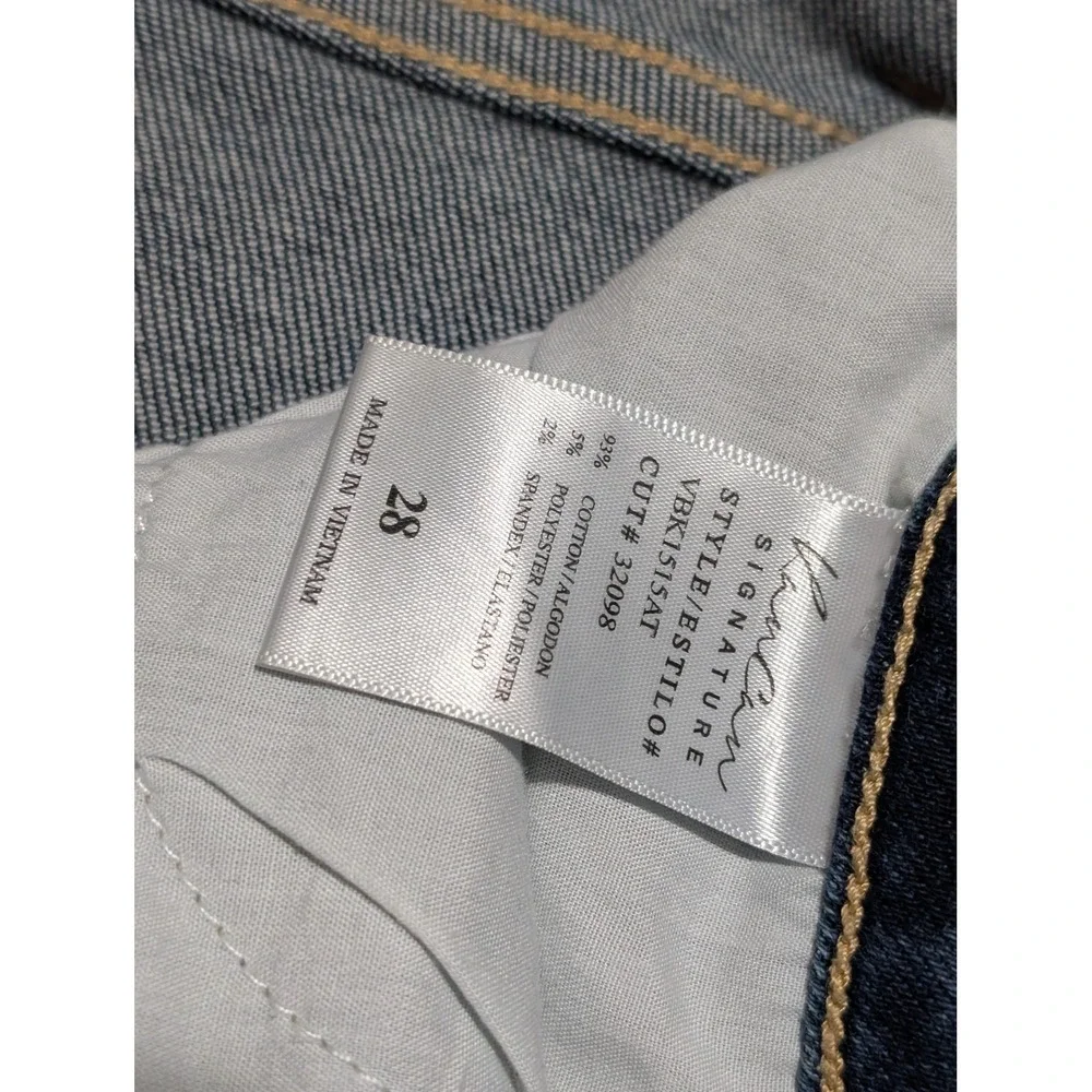 Kancan Signature Womens Jeans‎ Size 28 Dark Wash High Rise Button Fly Ripped